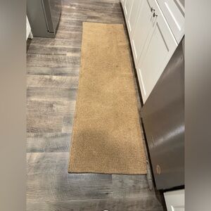 KOZYFLY Boho Runners 2x7 ft Hall Runner Jute Natural Cotton Kitchen Hallway Rug